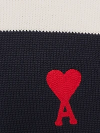 Cotton And Wool Rugby Sweater Striped Print
