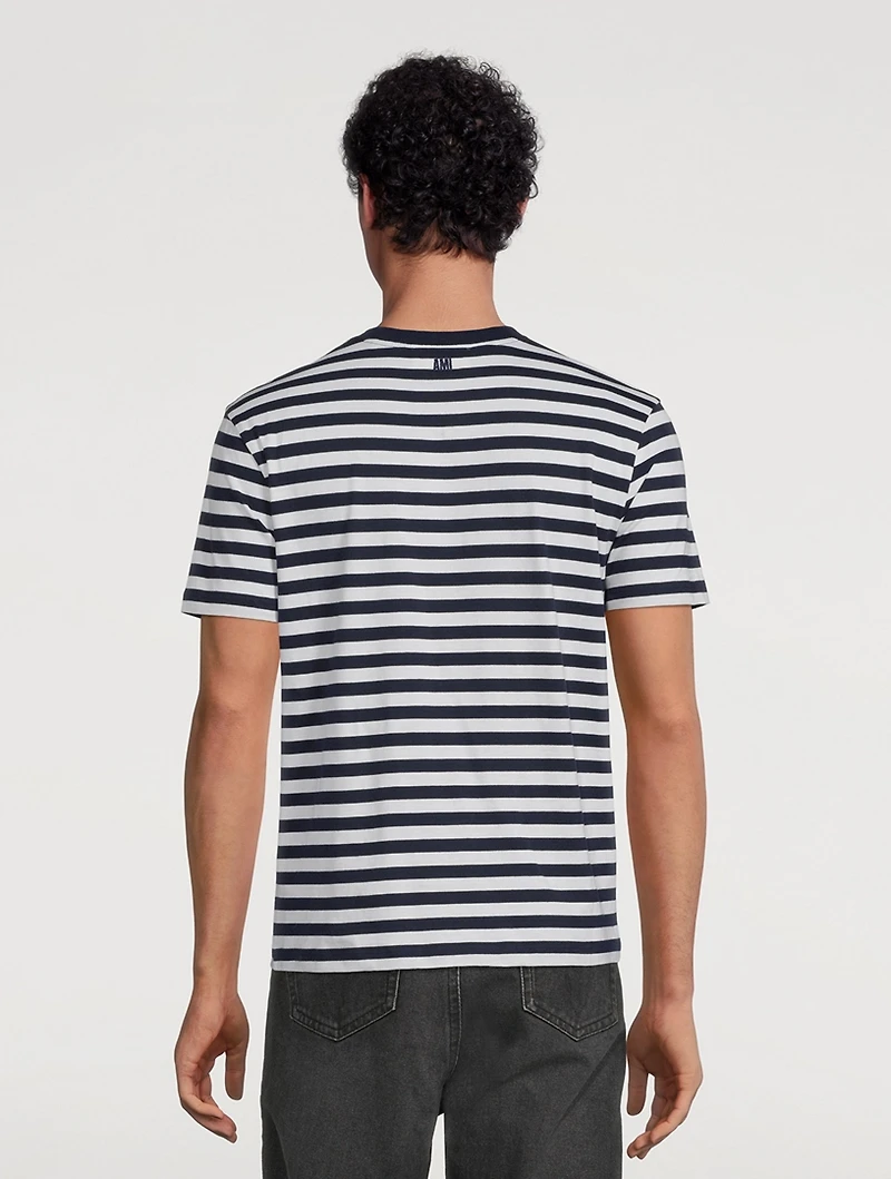 Ami De Coeur Cotton T-Shirt Striped Print