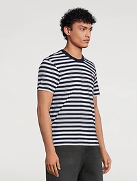 Ami De Coeur Cotton T-Shirt Striped Print