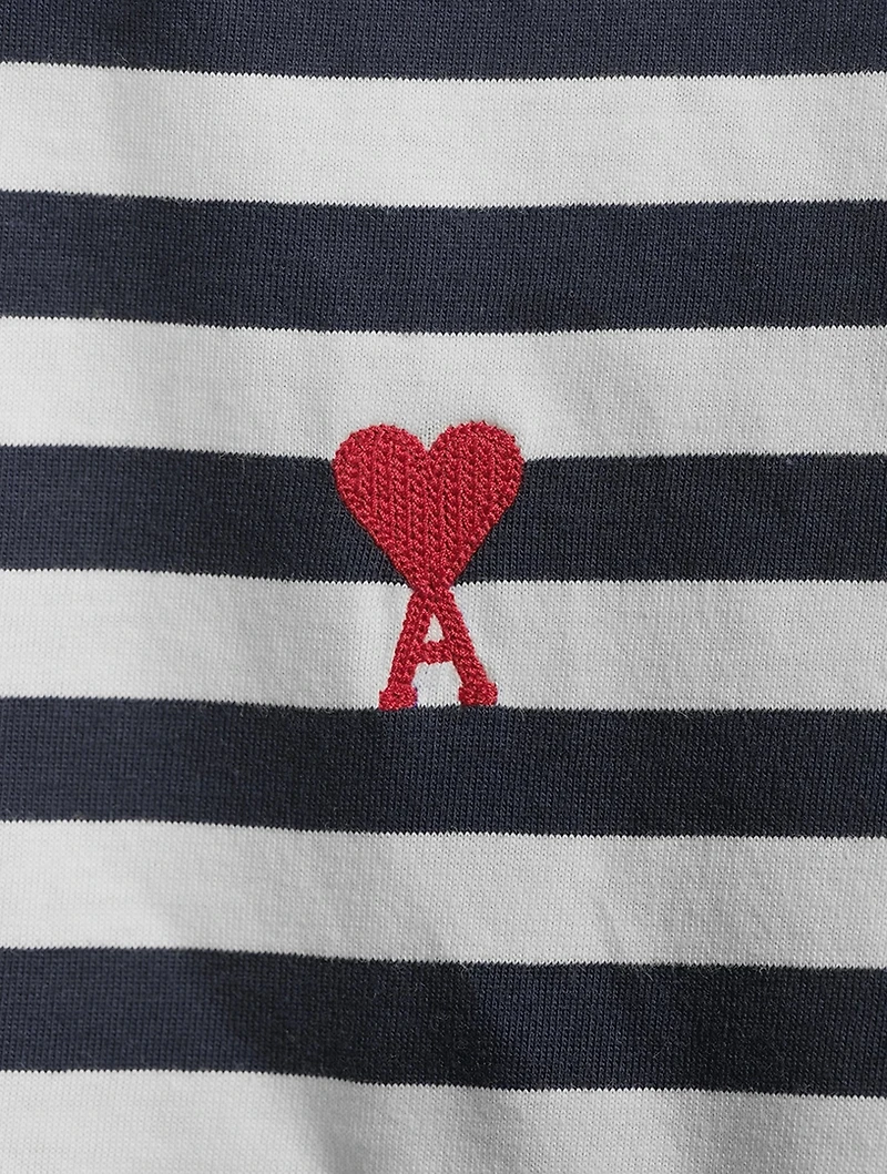 Ami De Coeur Cotton T-Shirt Striped Print