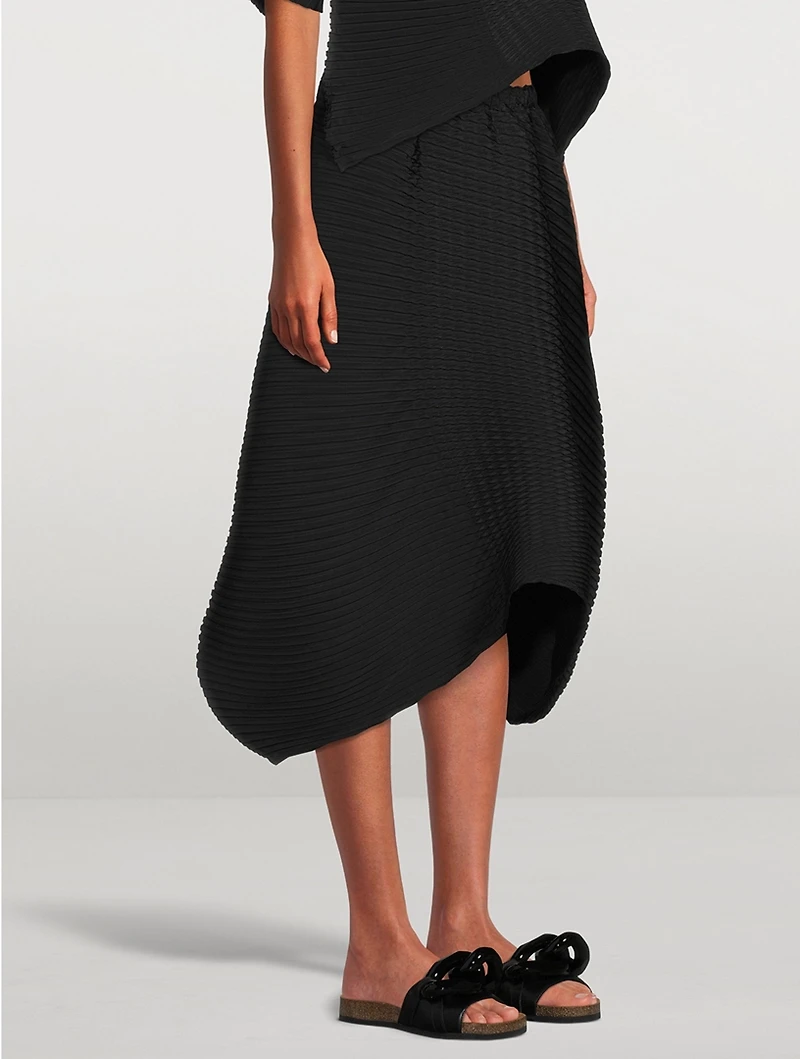 Concretion Pleats Midi Skirt