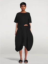 Concretion Pleats Midi Skirt