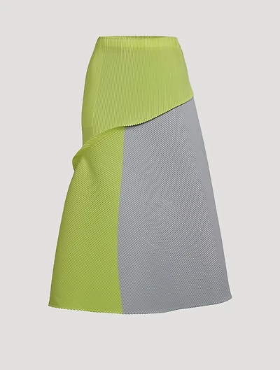 Ridge Pleats Midi Skirt