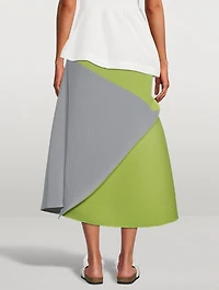 Ridge Pleats Midi Skirt
