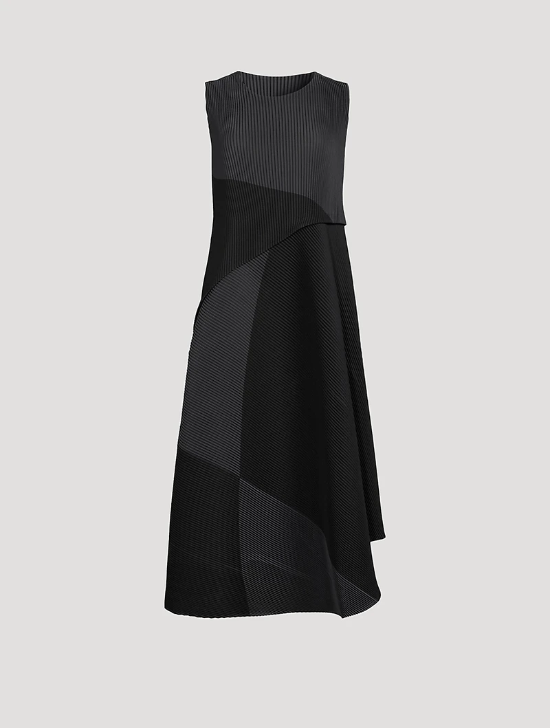 Ridge Pleats Midi Dress