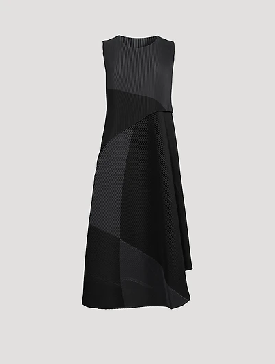 Ridge Pleats Midi Dress