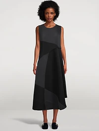 Ridge Pleats Midi Dress