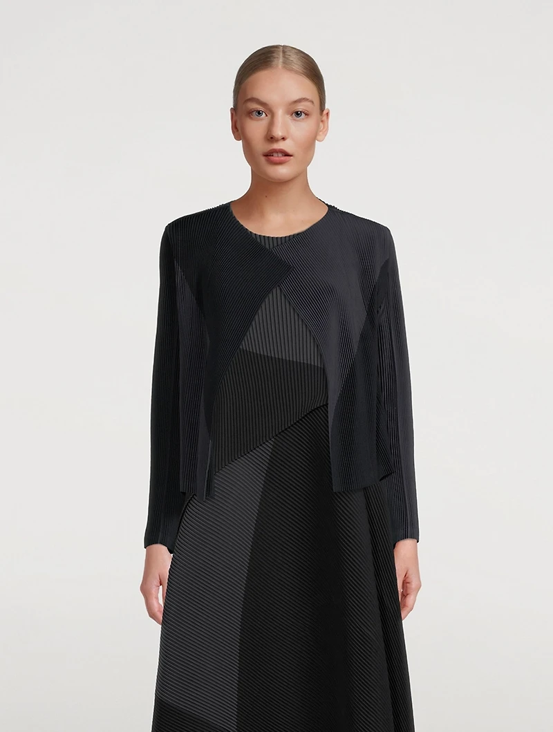 Ridge Pleats Cardigan