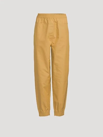 Cotton Gabardine Tapered Trousers