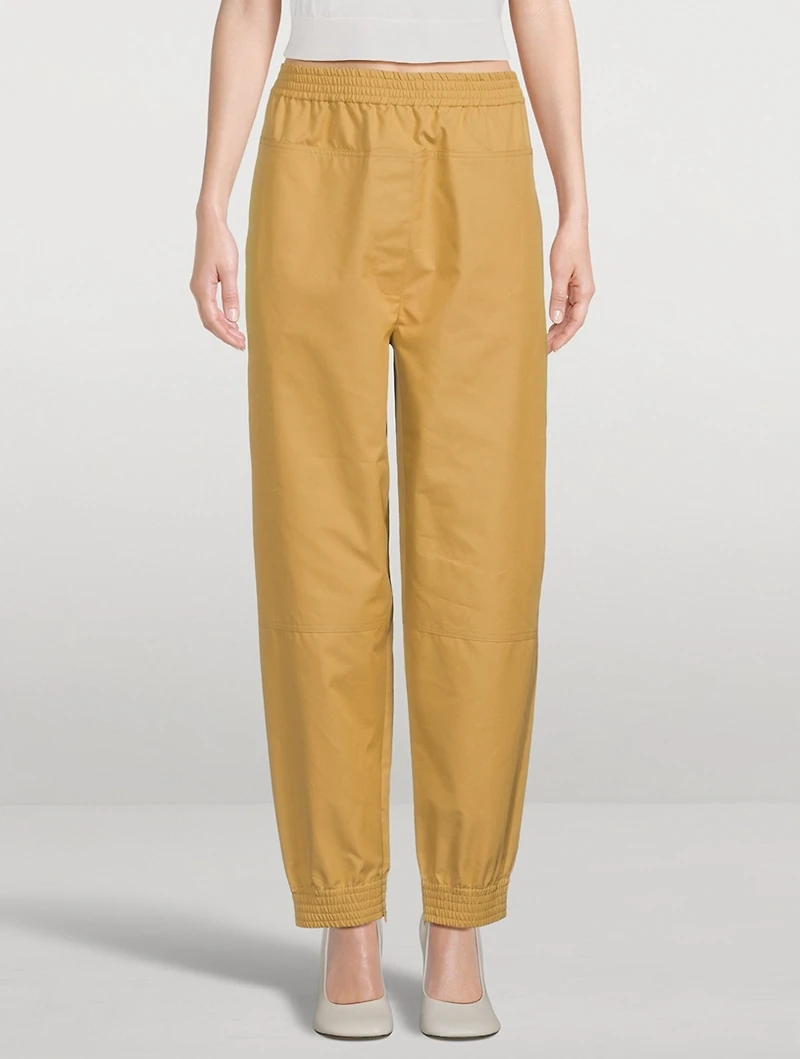 Cotton Gabardine Tapered Trousers
