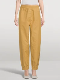 Cotton Gabardine Tapered Trousers