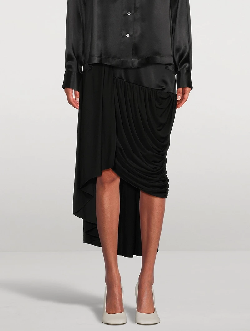 Draped Midi Skirt
