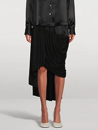 Draped Midi Skirt