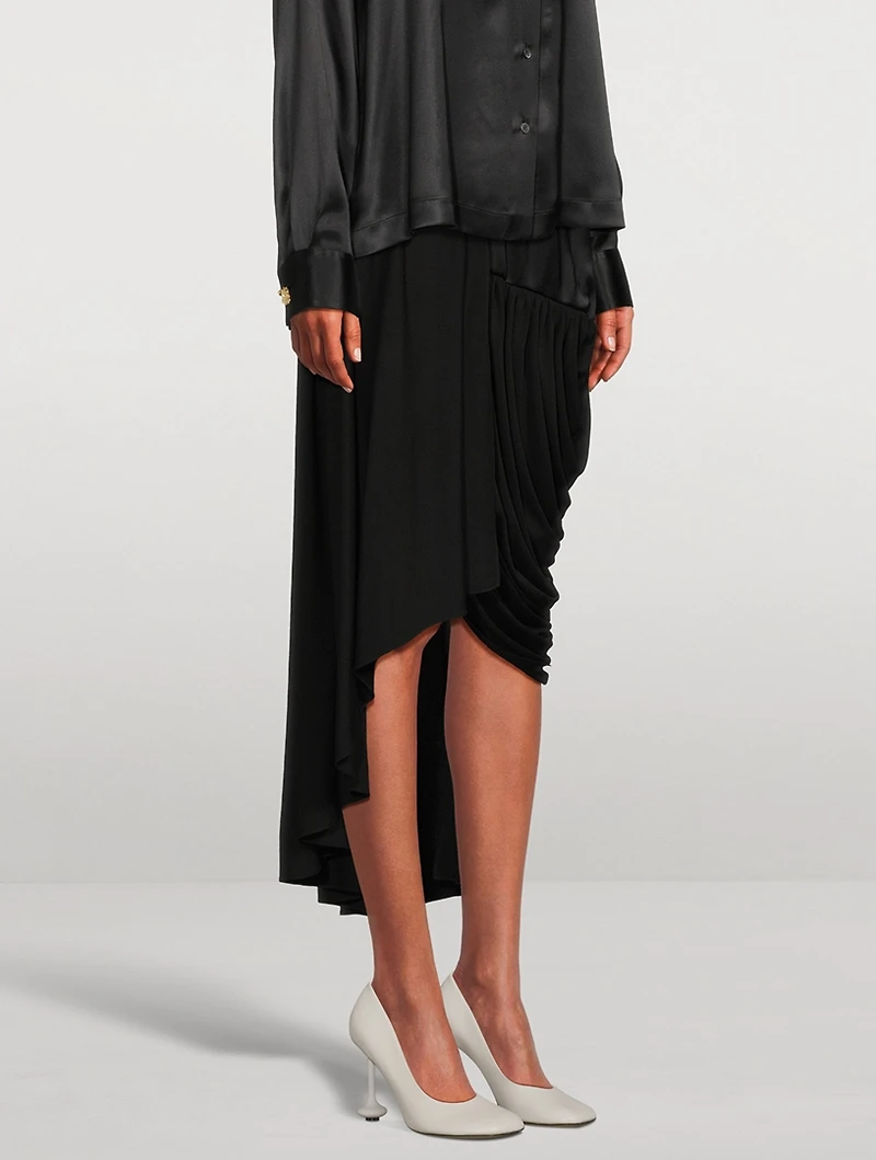 Draped Midi Skirt