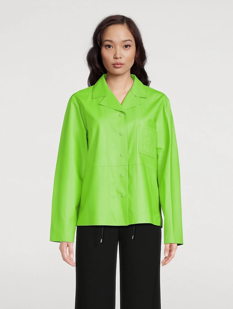 Anagram Leather Pajama Shirt