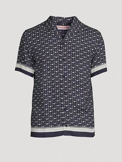 Hibbert Capri-Collar Shirt Bandana Print