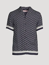 Hibbert Capri-Collar Shirt Bandana Print