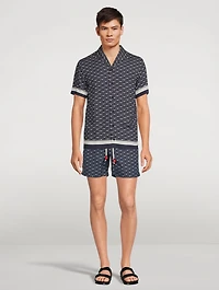 Hibbert Capri-Collar Shirt Bandana Print