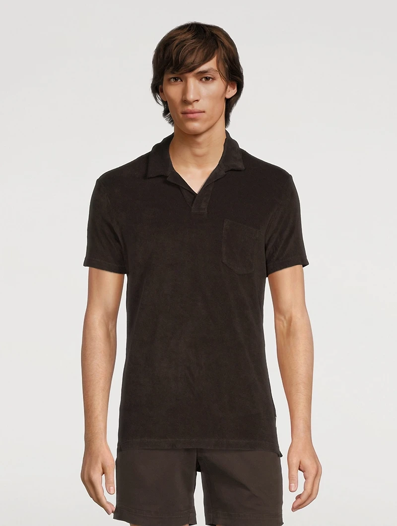 Terry Towelling Tailored Polo Shirt