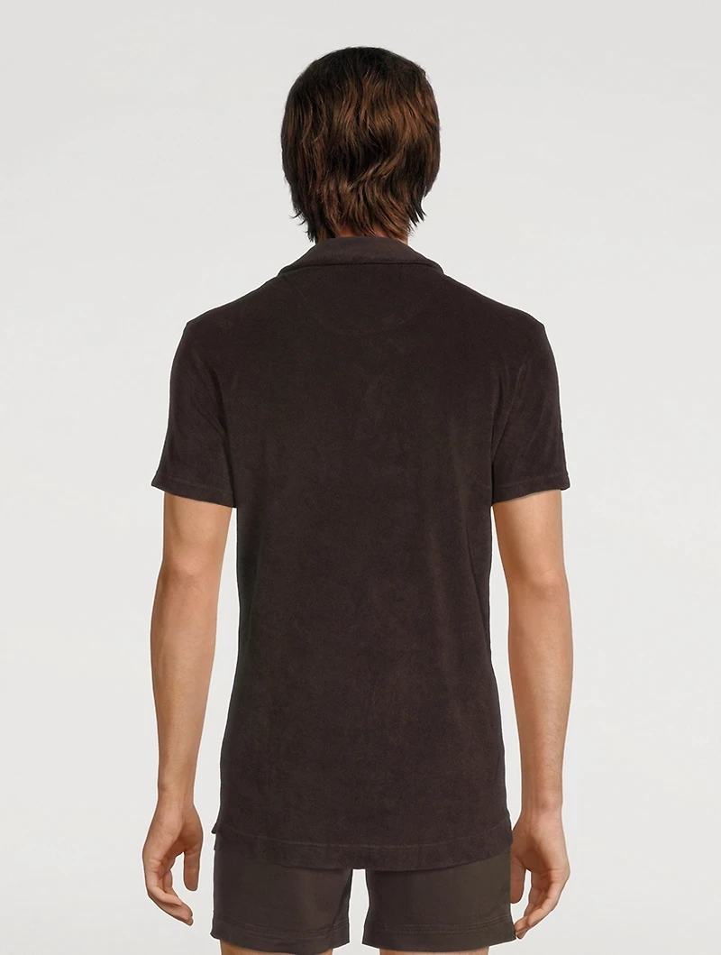 Terry Towelling Tailored Polo Shirt