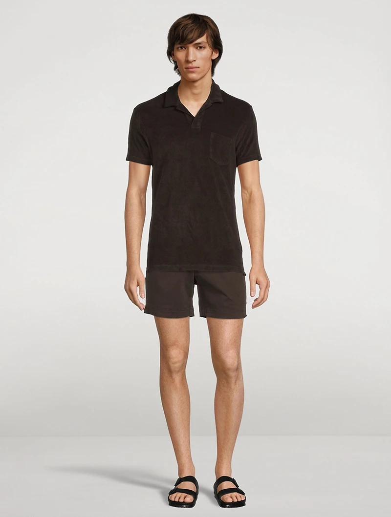 Terry Towelling Tailored Polo Shirt