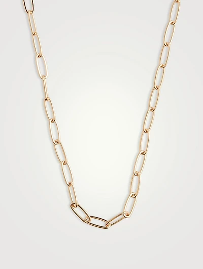 14K Gold Paper Clip Chain