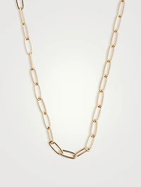 14K Gold Paper Clip Chain