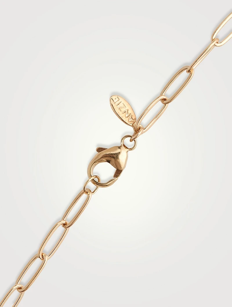 14K Gold Paper Clip Chain