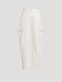 Slashed Wide-Leg Jeans