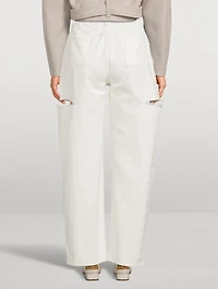 Slashed Wide-Leg Jeans