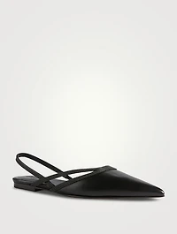 Leather Slingback Ballet Flats