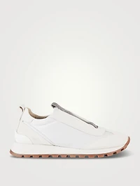 Suede And Nylon Sneakers
