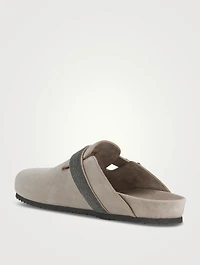 Suede Clogs