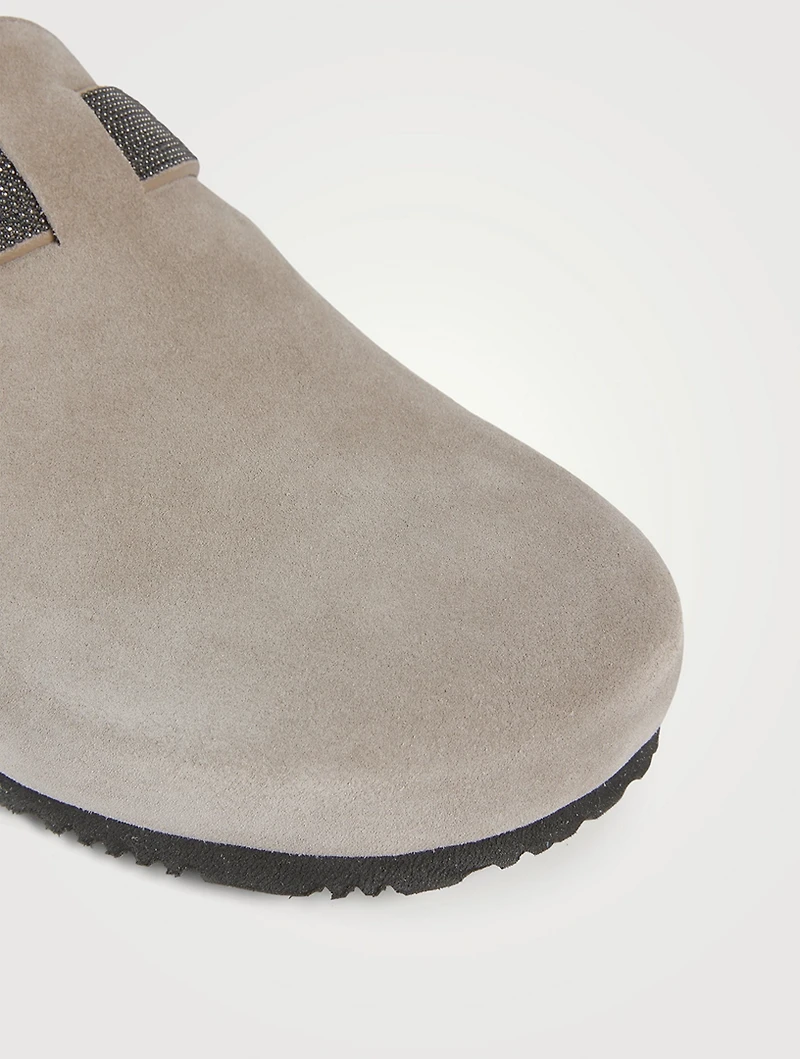 Suede Clogs