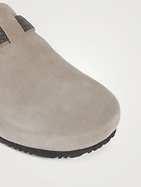 Suede Clogs