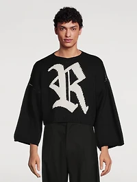 Bulky Knit Logo Sweater