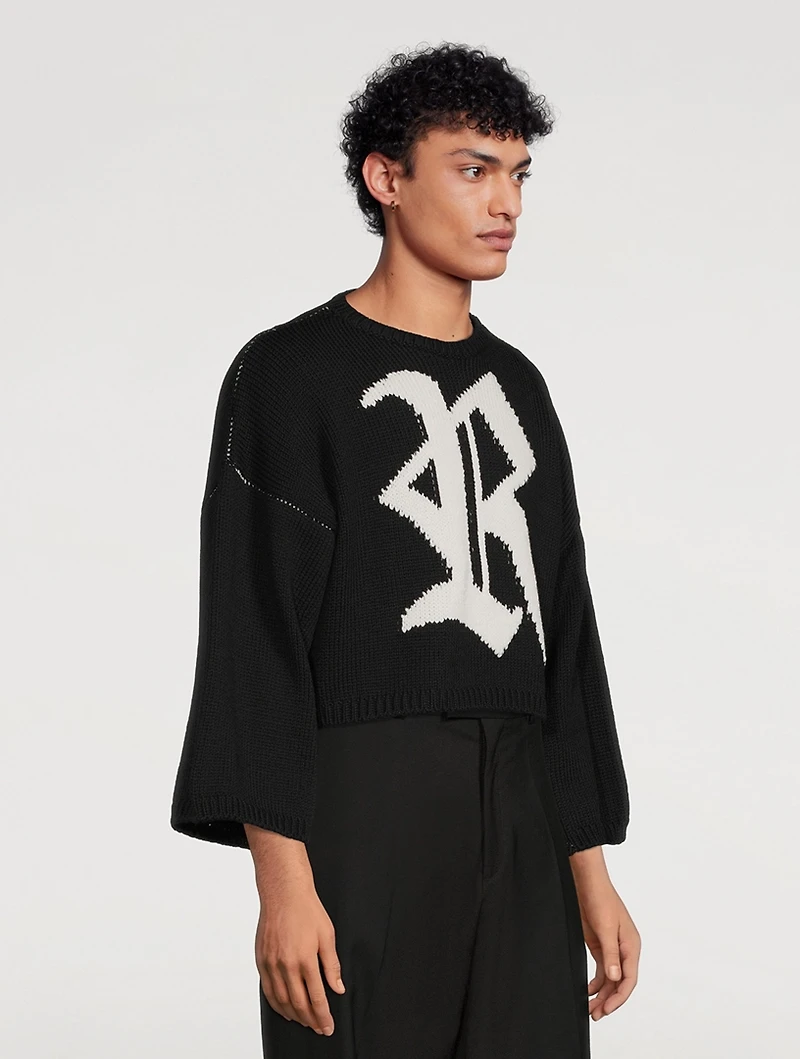 Bulky Knit Logo Sweater