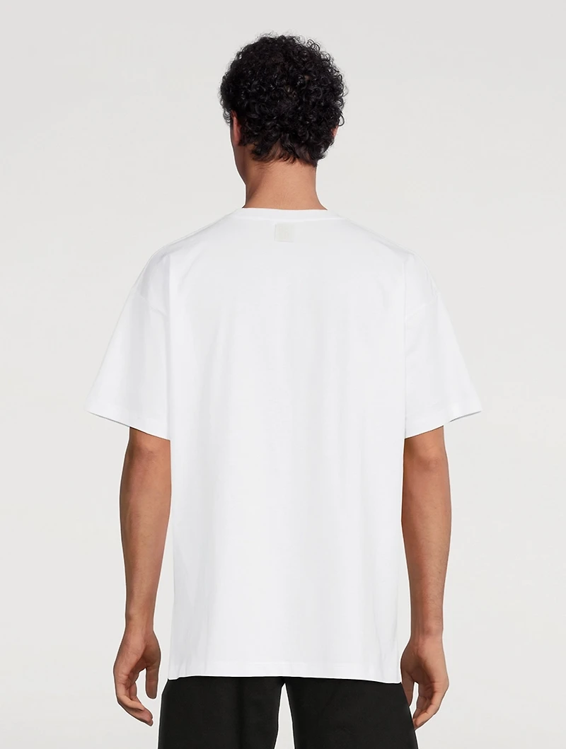 T-Shirt With Hand Sign Print