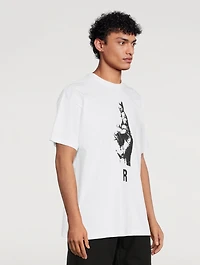 T-Shirt With Hand Sign Print