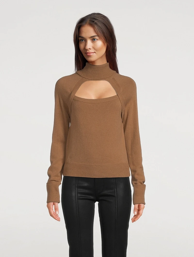 Cherise Keyhole Turtleneck Sweater