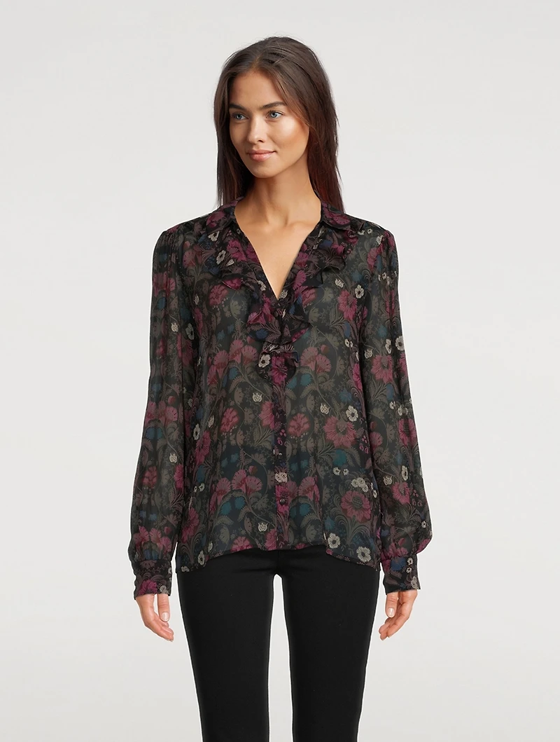 Jodelle Silk Shirt Floral Print