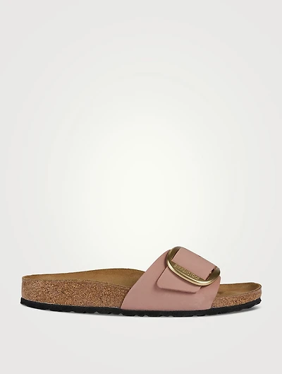 Madrid Big Buckle Leather Slide Sandals
