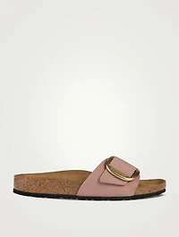 Madrid Big Buckle Leather Slide Sandals