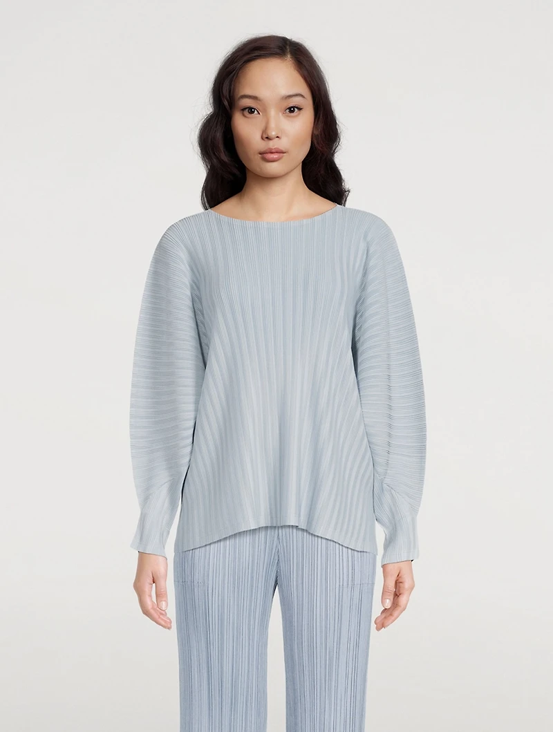Monthly Colour January Rib Pleats Top