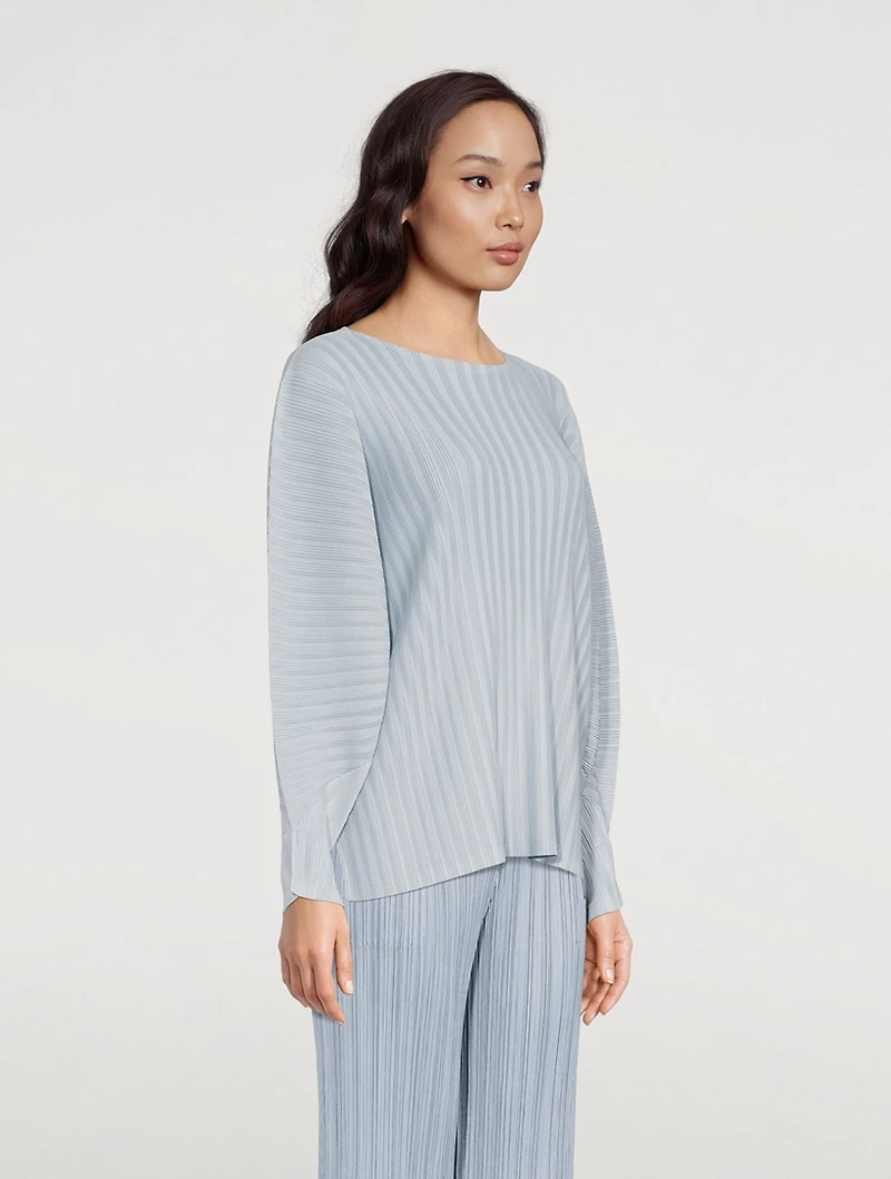 Monthly Colour January Rib Pleats Top