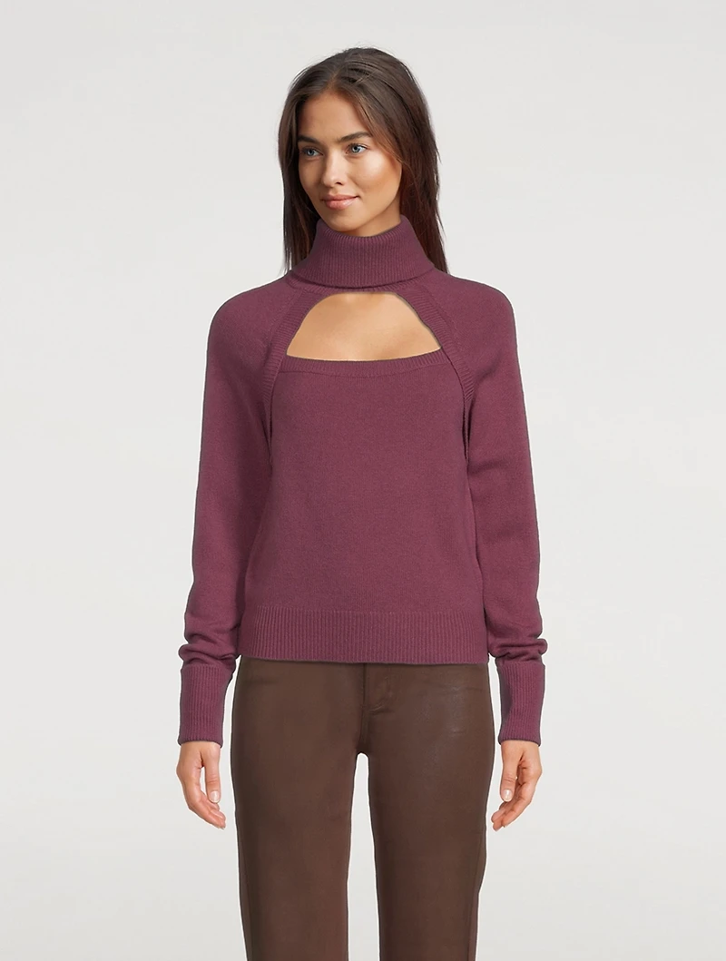 Cherise Keyhole Turtleneck Sweater