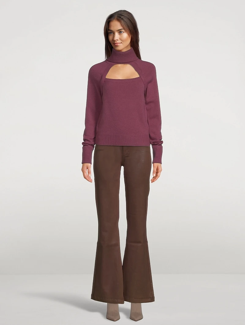 Cherise Keyhole Turtleneck Sweater