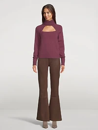 Cherise Keyhole Turtleneck Sweater
