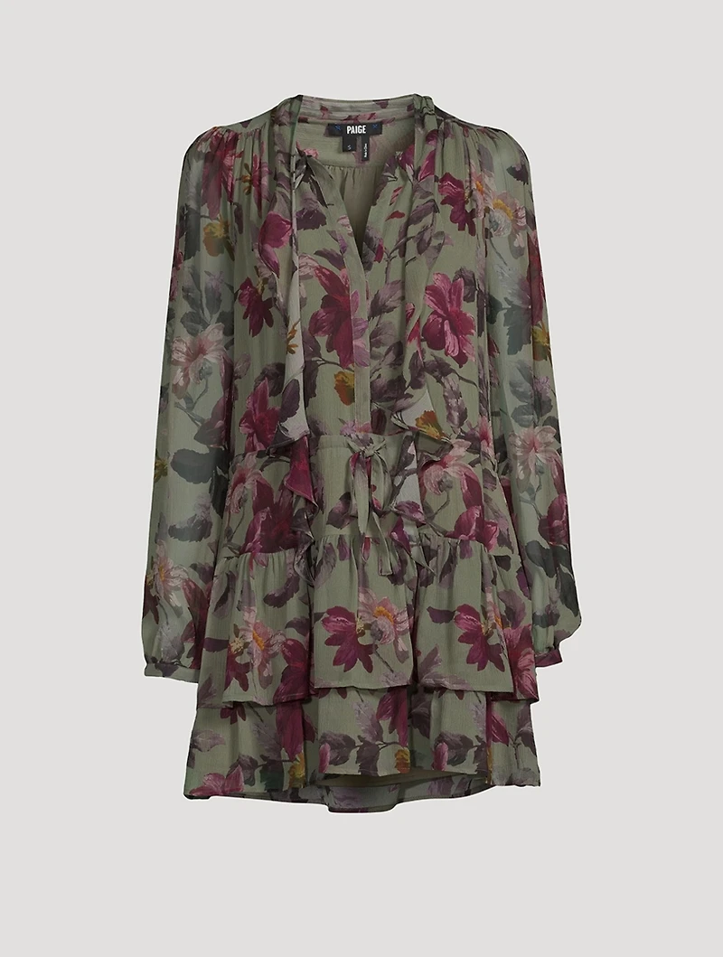 Elynne Silk Dress Floral Print