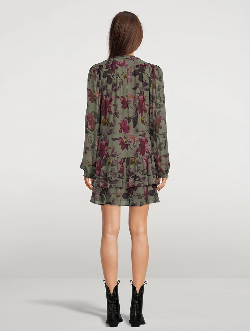 Elynne Silk Dress Floral Print
